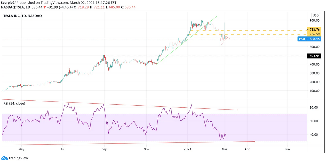 Tesla Inc Daily Chart
