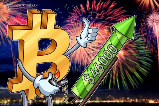 Bitcoin price hits $46,794 as altcoins, stocks rally to new highs