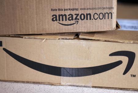 © Reuters/Rick Wilking. Amazon.com Inc. shares skyrocketed more than 13 percent Thursday after the e-commerce giant posted fourth-quarter earnings of 45 cents a share, topping expectations of 18 cents.<br/>