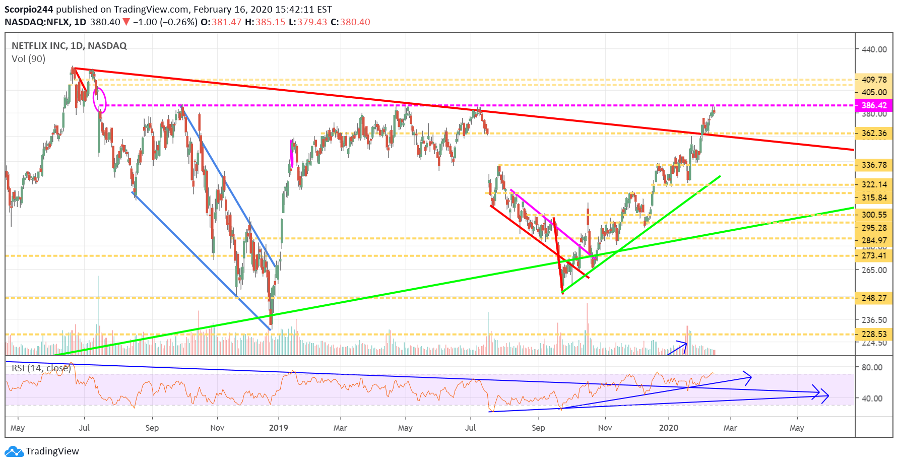 Netflix Inc Daily Chart