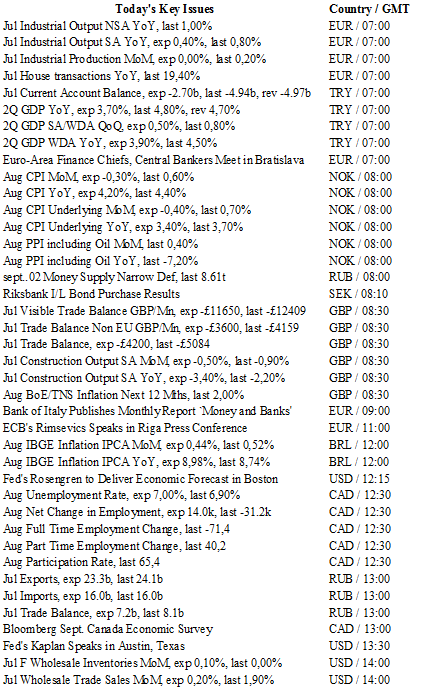 Friday's Key Issues Chart