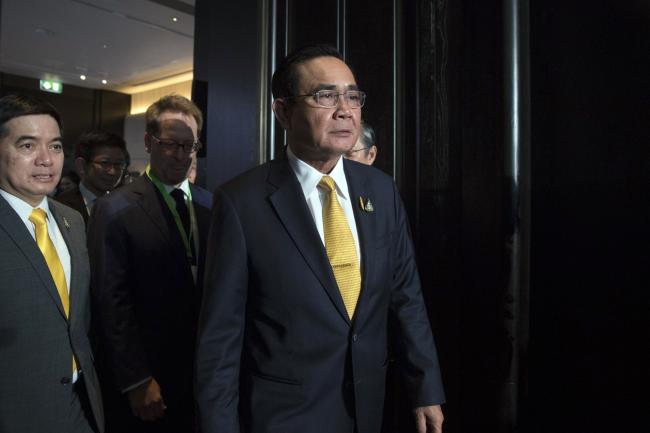 © Bloomberg. Prayuth Chan-Ocha, Thailand's prime minister, arrives for the Bloomberg Asean Business Summit in Bangkok, Thailand, on Friday, June 21, 2019. The U.S.-China trade war is a serious concern for Thailand that has the potential to undermine global business, Prayuth said.