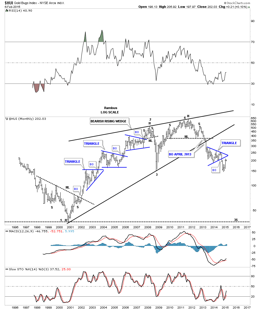 Hui Monthly with Rising Wedge, 1996-Present