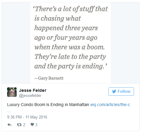 Luxury Condo Boom Ending in Manhattan