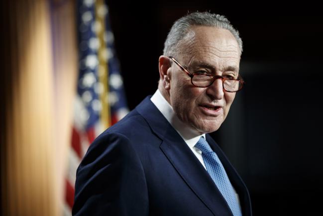 © Bloomberg. Senate Minority Leader Chuck Schumer, a Democrat from New York, speaks during a news conference at the U.S. Capitol in Washington, D.C., U.S., on Wednesday, Jan. 6, 2021. Congress is meeting today to certify Joe Biden as the winner of the 2020 presidential election, with scores of Republican lawmakers preparing to challenge the tally in a number of states during what is normally a largely ceremonial event.