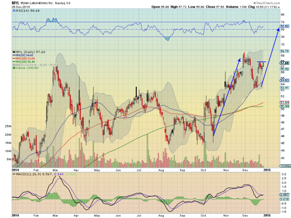 MYL Daily Chart 1 Year January 2014-To Present