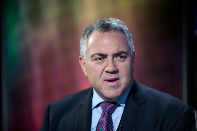 © Bloomberg. Joe Hockey, Australia's treasurer, speaks during a Bloomberg Television interview in Hong Kong, China, on Tuesday, June 30, 2015.  Photographer: Jerome Favre/Bloomberg