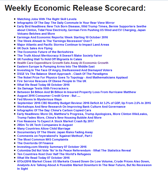 Weekly Economic