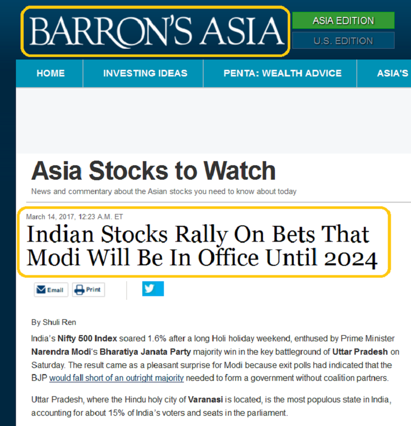 Barron's On Indian Stocks