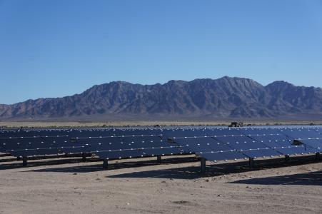 © Flickr/DreadPirateJeff. The 550-megawatt Desert Sunlight Solar Farm in California's Mojave Desert is one of a handful of the massive solar power plants that came online in 2014.