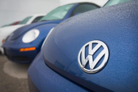 © Scott Olson/Getty Images. Volkswagen Beetles are offered for sale at a dealership on Sept. 18, 2015, in Chicago, Illinois. The Environmental Protection Agency (EPA) has accused Volkswagen of installing software on nearly 500,000 diesel cars in the U.S. to evade federal emission regulations. The cars in question are 2009-14 Jetta, Beetle, and Golf, the 2014-15 Passat and the 2009-15 Audi A3.