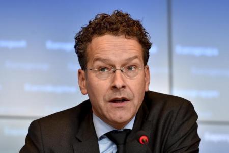 © Eric Vidal/Reuters. The Eurogroup of finance ministers from the 19 states using the euro single currency will meet as planned in Brussels on Monday. Pictured: Eurogroup President Jeroen Dijsselbloem attends a news conference after an eurozone finance ministers meeting (Eurogroup) in Luxembourg, Oct. 5, 2015.