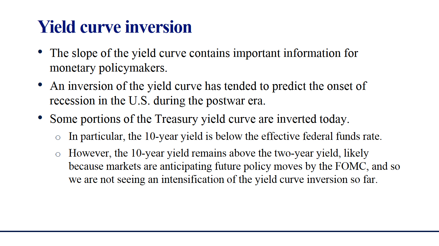 Yield Curve Inversion