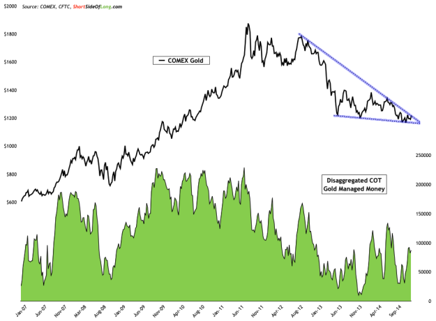 Gold Price and Gold COT