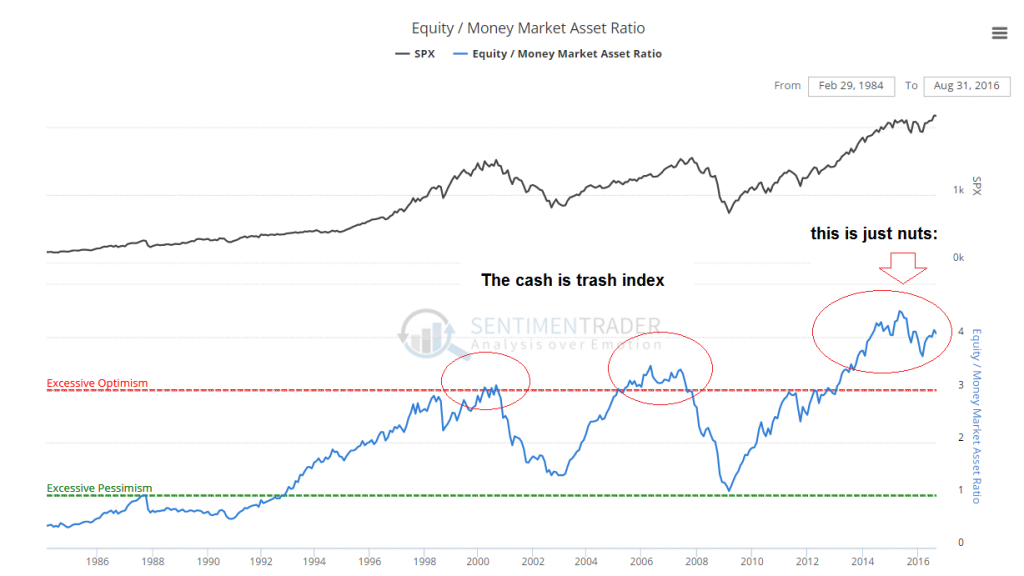 Equity/Money Market Asset Ratio