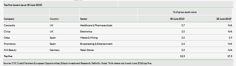 Top Five Issuers