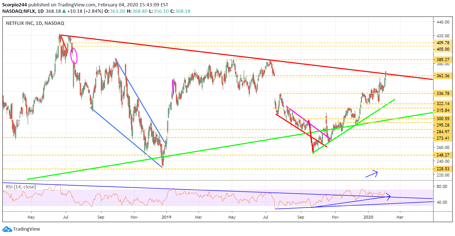 Netflix Inc Daily Chart