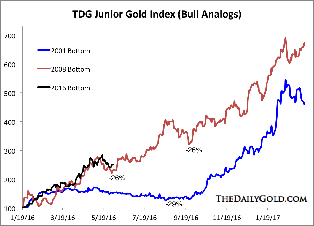 Junior Gold Stocks Bull Analog