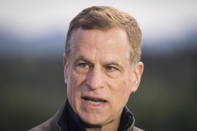 © Bloomberg. Robert Kaplan, president and chief executive officer of Federal Reserve Bank of Dallas, speaks during a Bloomberg Television interview at the Jackson Hole economic symposium, sponsored by the Federal Reserve Bank of Kansas City, in Moran, Wyoming, U.S., on Friday, Aug. 23, 2019. 