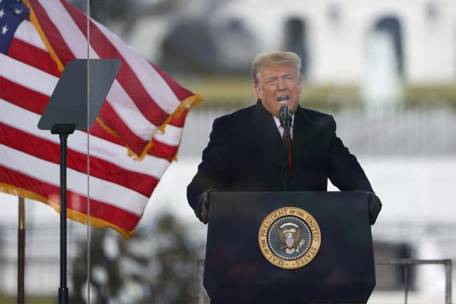© Bloomberg. WASHINGTON, DC - JANUARY 06: President Donald Trump speaks at the 