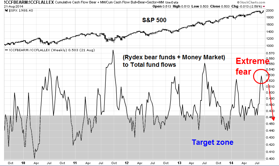 Rydex bear funds + Money Market