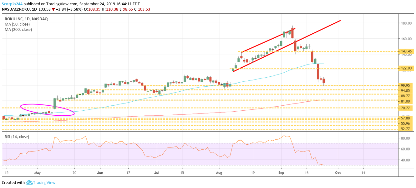 Roku Inc Daily Chart