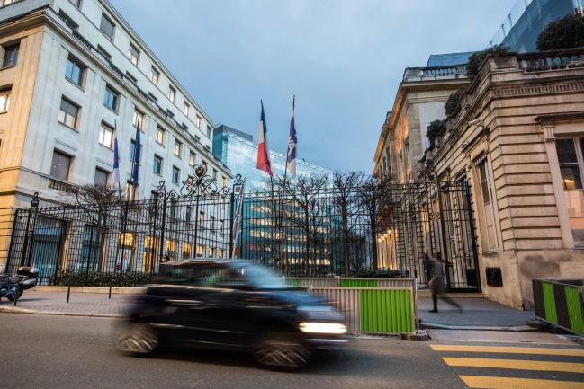 © Bloomberg. Axa SA headquarters in Paris in 2018. Photographer: Christophe Morin/Bloomberg