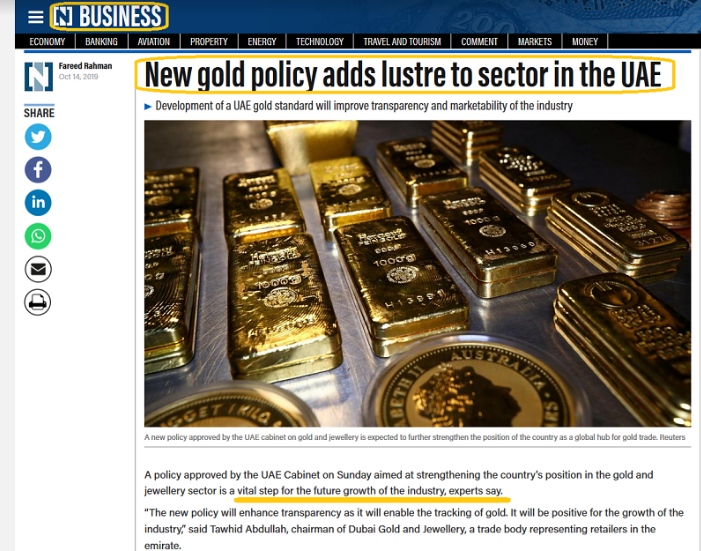 N Business On New UAE Gold Policy