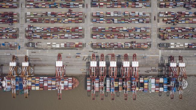 © Bloomberg. Yangshan Deepwater Port in Shanghai on July 12. Photographer: Qilai Shen/Bloomberg