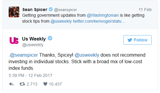 Sean Spicer Tweet