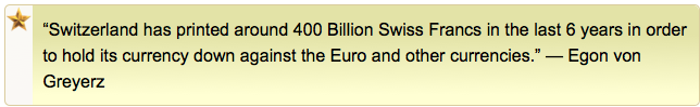 On The Swiss Franc And Euro