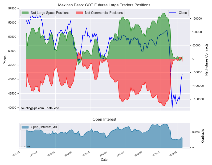 MXN COT Futures Large Trader Positions