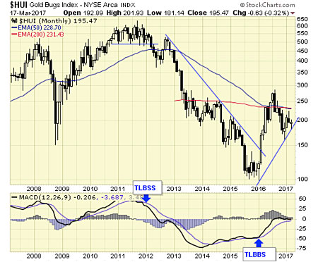 HUI Monthly Chart