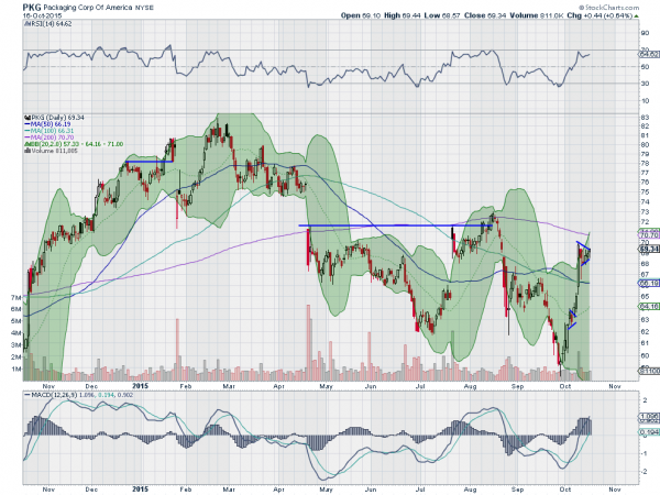 PKG Daily Chart