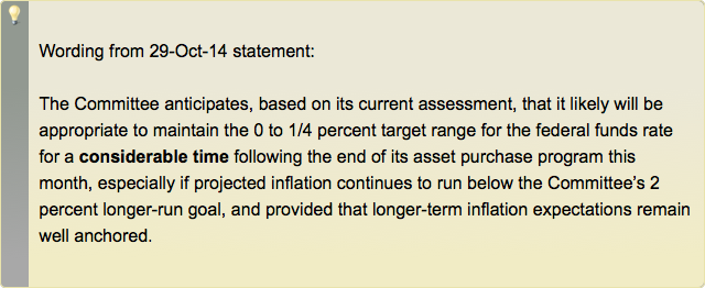 The Fed's October Statement