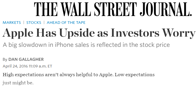 Apple Has Upside As Investors Worry - Wall Street Journal