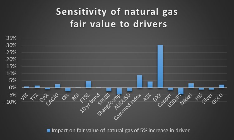 Nat Gas Sensitivity to Fair Value Drivers