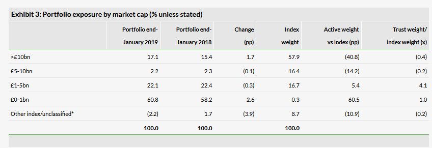 Portfolio Exposure By Market Cap