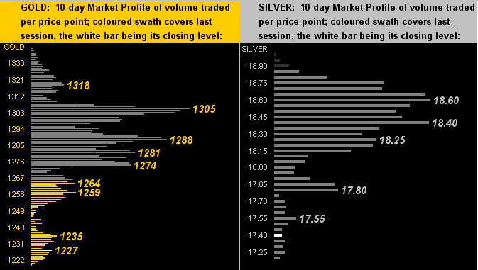 Gold And Silver 10 Day Market Profile Chart