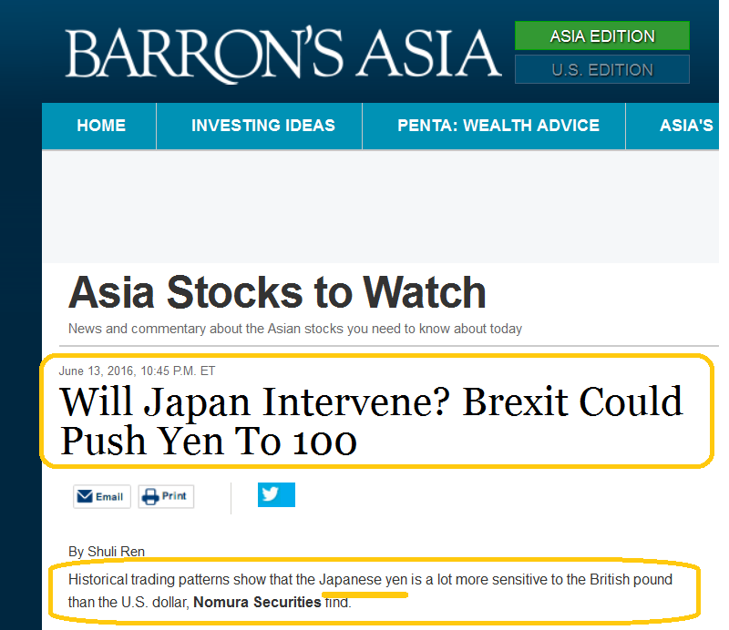 Baron's On Yen And Brexit
