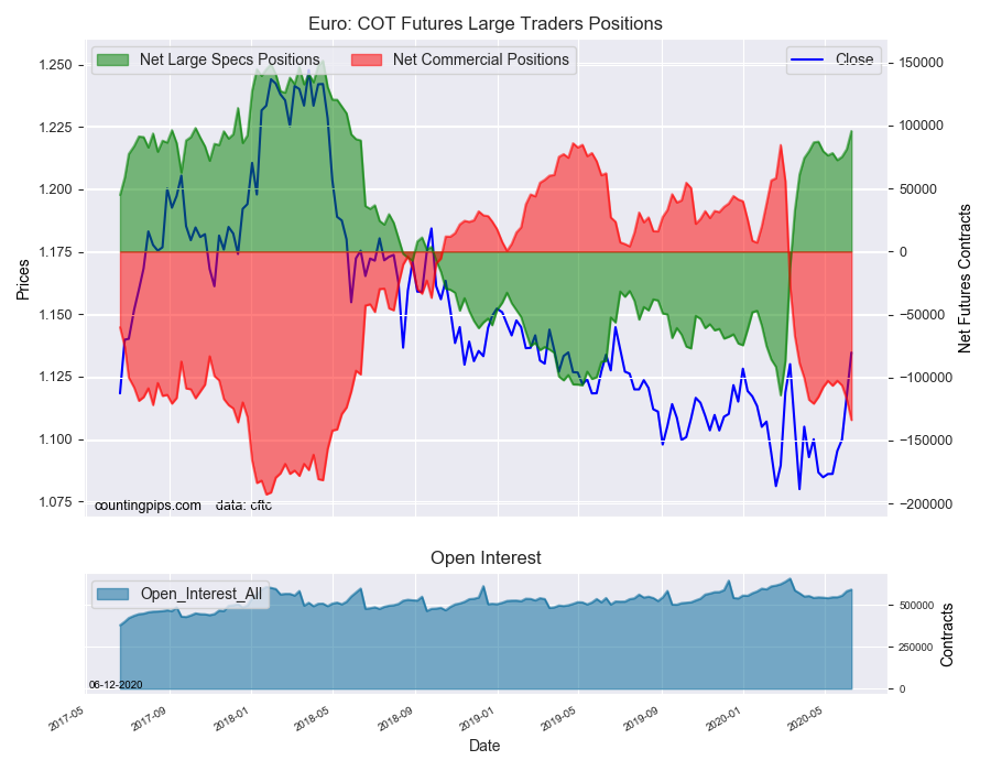 EURO COT Futures Large Trader Positions