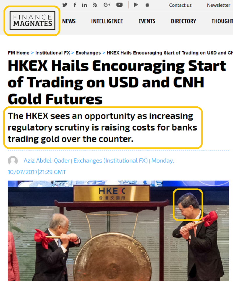Dual Currency HKEX Gold Contract