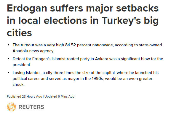 Erdogan Suffers Major Setbacks