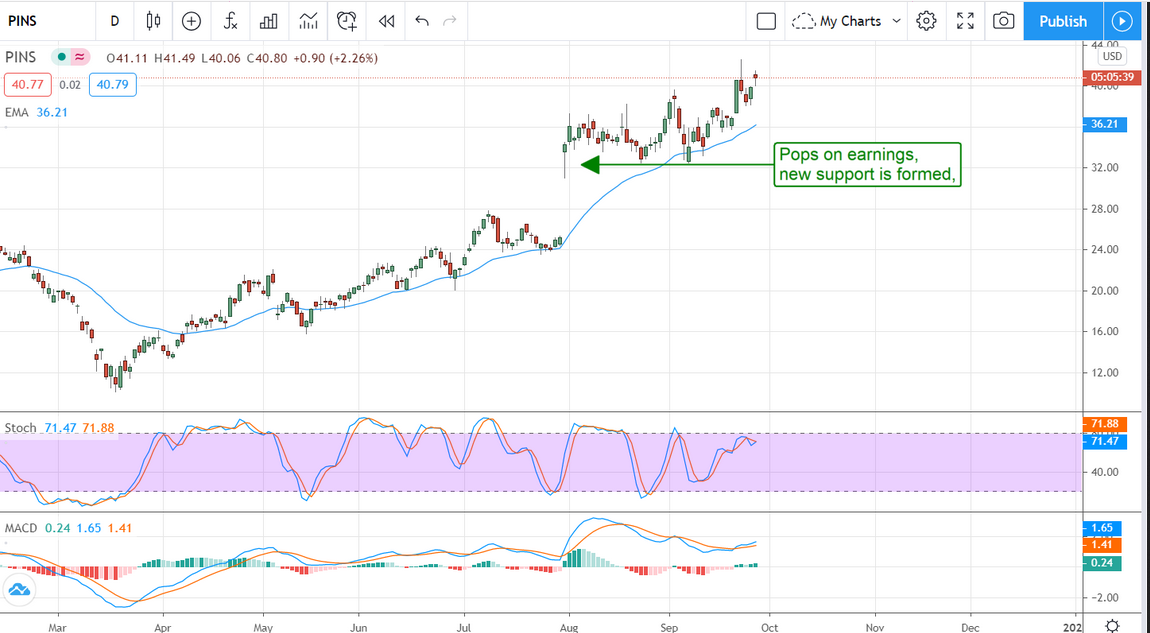 PINS Stock Chart