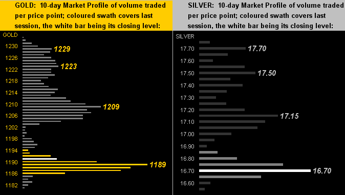 Silver and Gold 10-Day Market Profiles