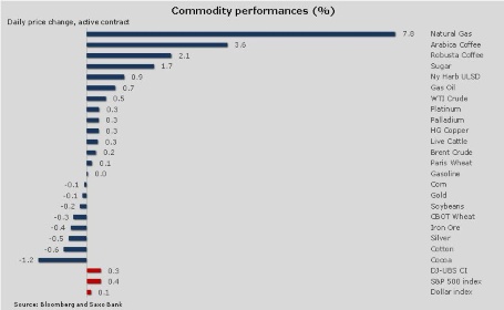 One Day Commodity Performance