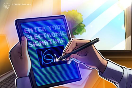 US: New bill would legally recognize digital signatures on a blockchain 