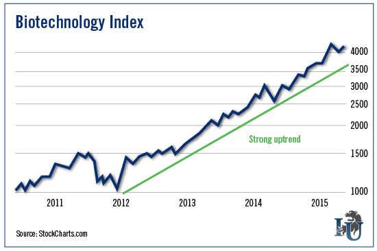 Biotechnology Index chart