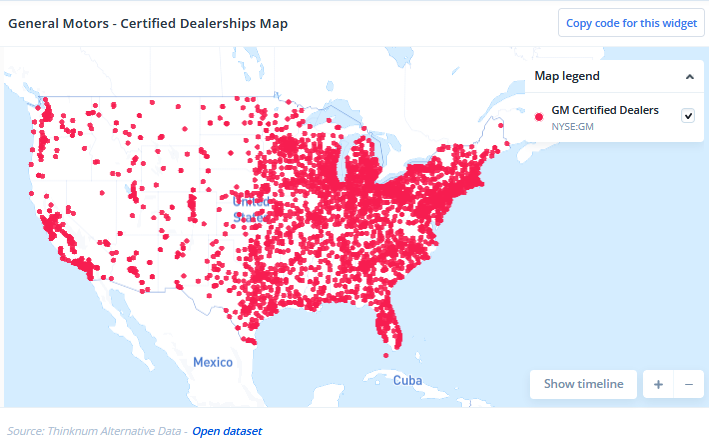 General Motors - Certified Dealerships Map