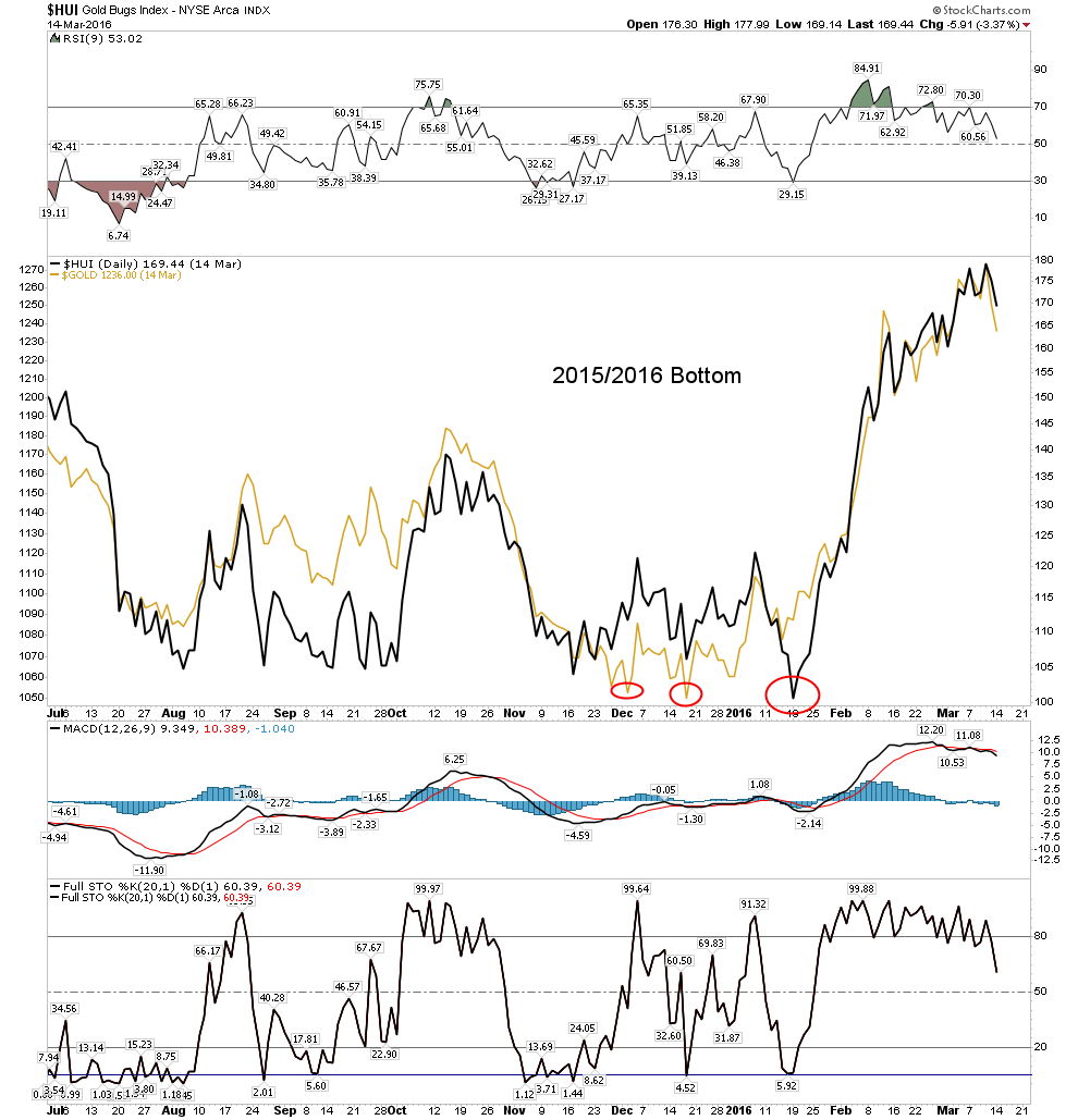 HUI:Gold Daily